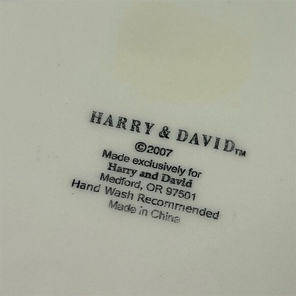 Harry & David Ceramic Moose Snack Bowl Blue Moose Tracks Design 2007 - Picture 10 of 10